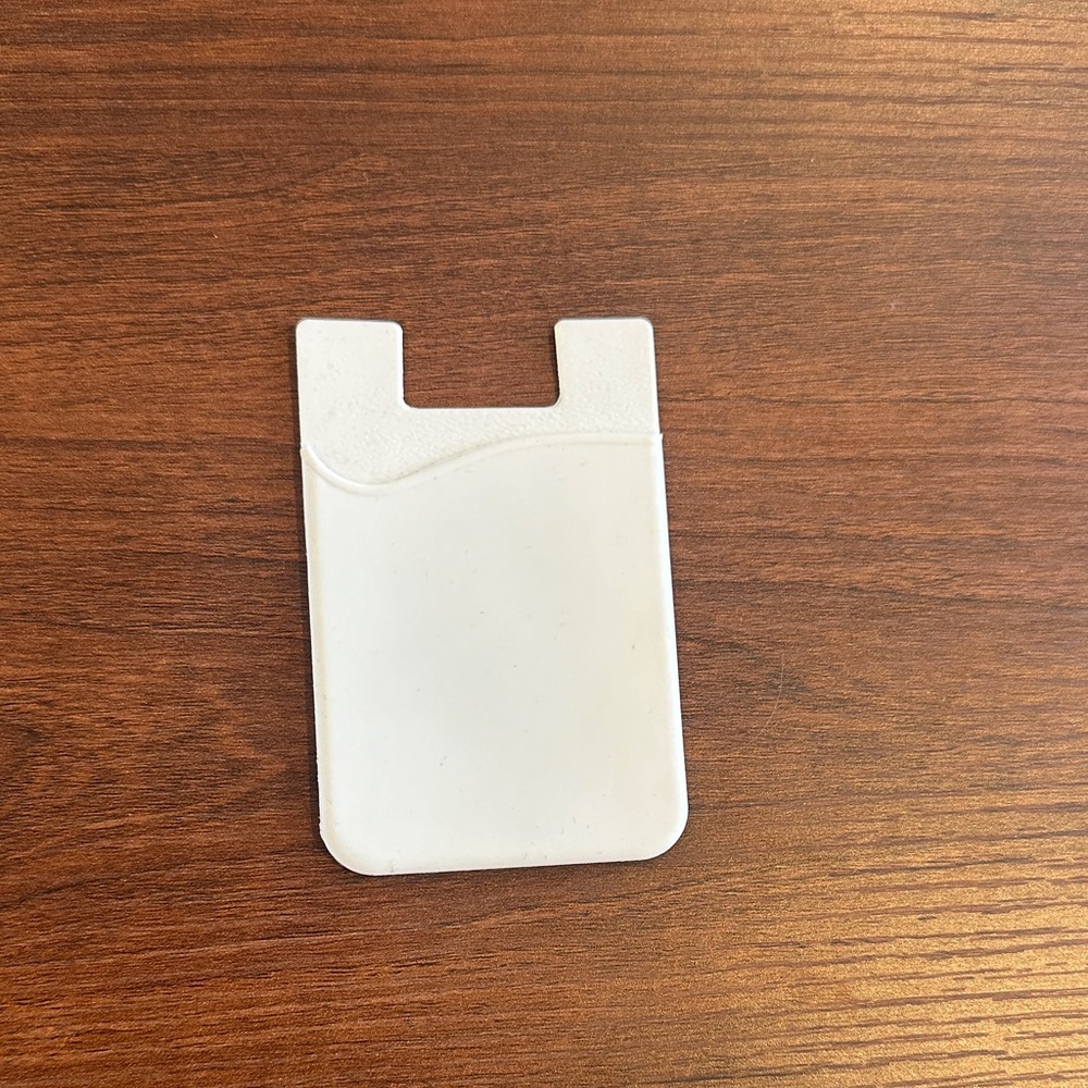 White Silicone Phone Card Holder